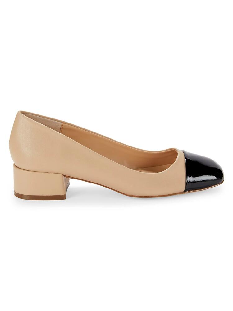 Charles by Charles David Women's Zaria Square Toe Pumps - Beige Black Cover