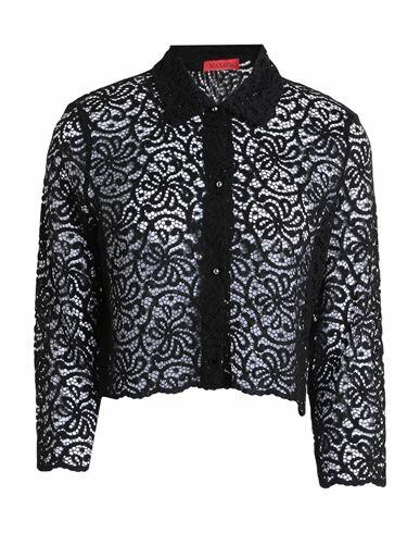 Max & co. Woman Shirt Black Polyamide, Cotton Cover