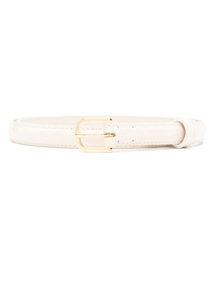 TOTEME thin patent-leather belt - Neutrals Cover