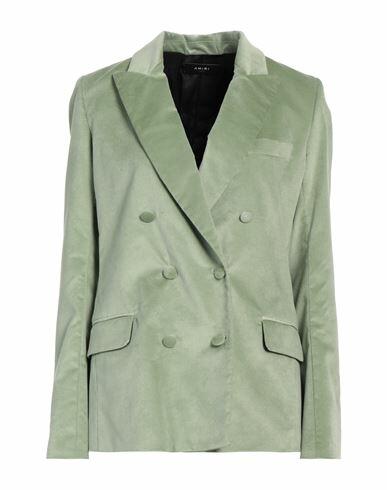 Amiri Woman Blazer Light green Cotton, Modal, Polyester, Polyurethane Cover