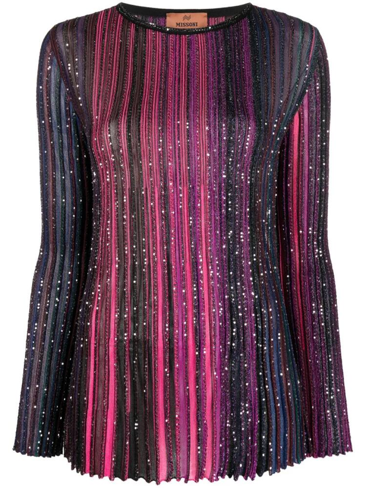 Missoni sequinned striped jumper - Pink Cover