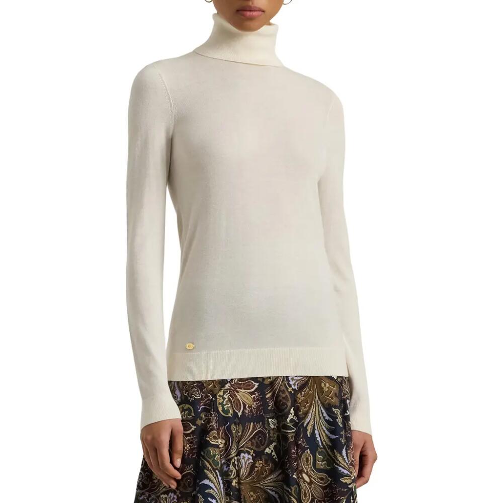 Lauren Ralph Lauren Ribbed Turtleneck Sweater in Mascarpone Cream Cover