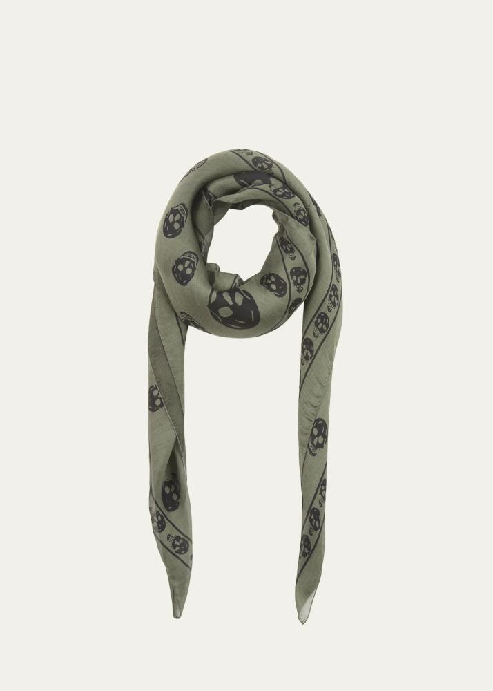 Alexander McQueen Silk Chiffon Skull Scarf Cover