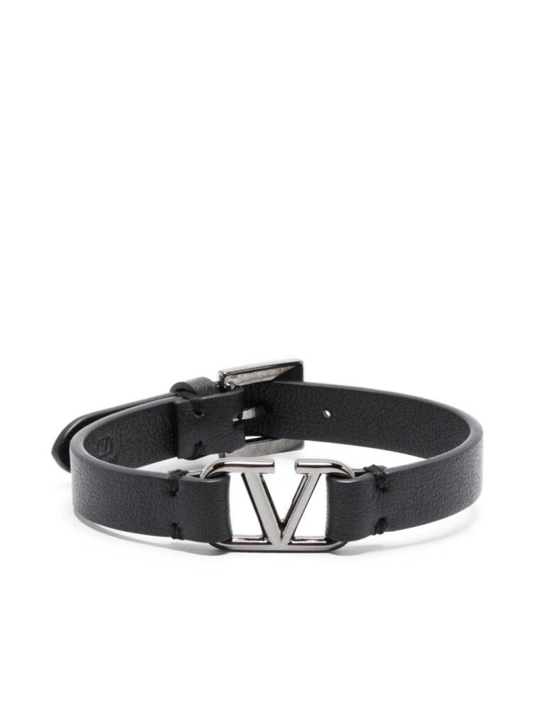 Valentino Garavani VLogo leather bracelet - Black Cover