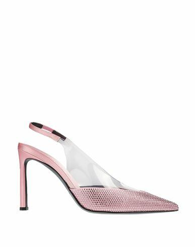 Sergio Rossi Sergio Rossi Decolletes With Pink Strass Woman Pumps Pink Other Fibres Cover