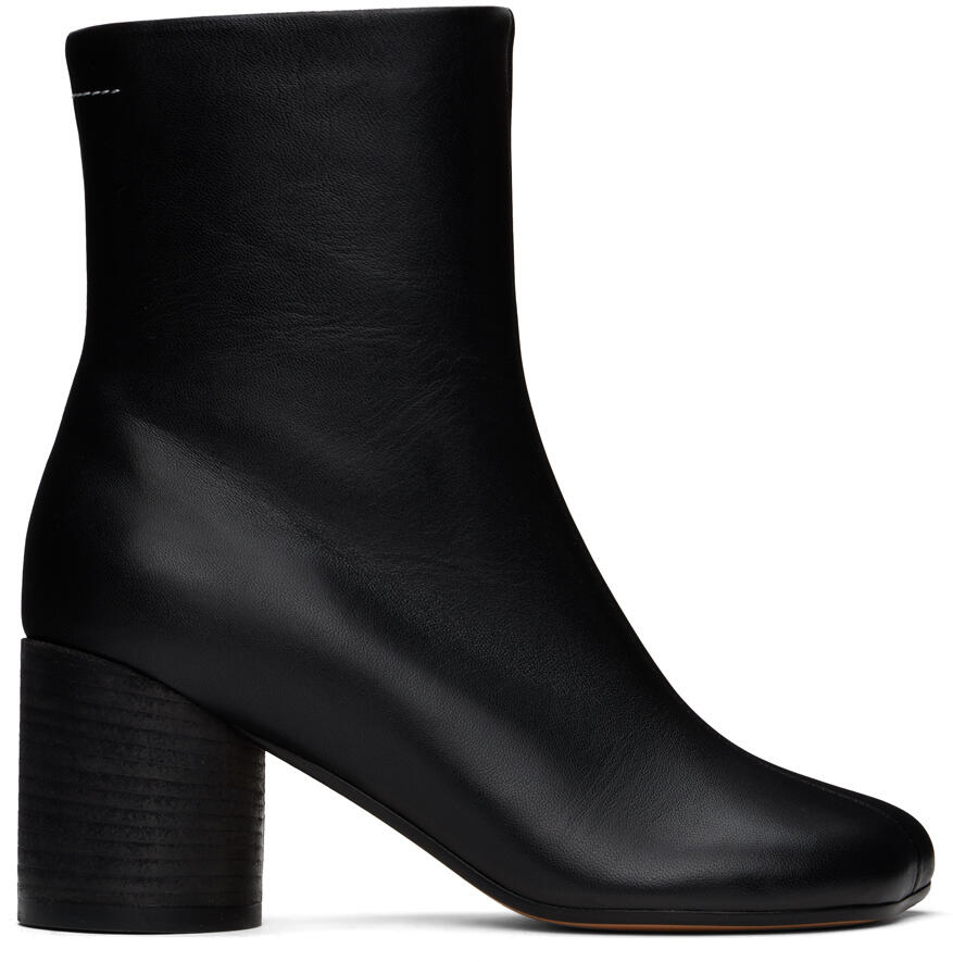 MM6 Maison Margiela Black Anatomic Ankle Boots Cover