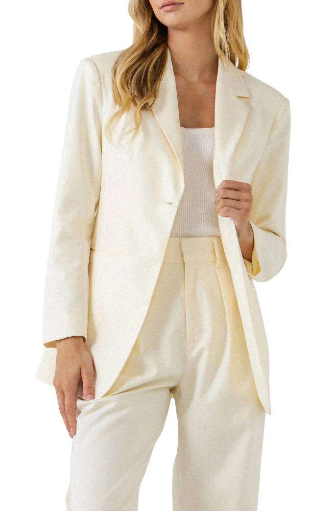 Endless Rose Oversize Single Breasted Blazer in Ivory Cover