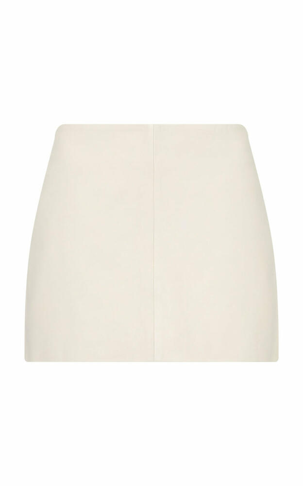 St. Agni - Leather Mini Skirt - Off-White Cover