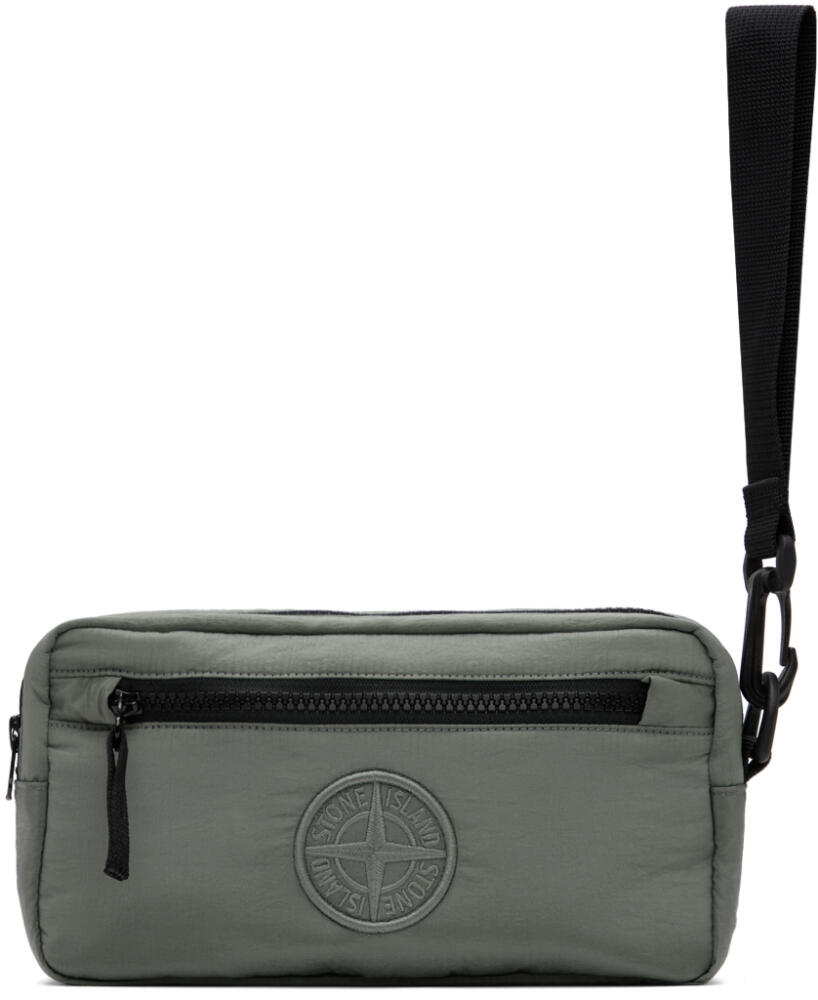 Stone Island Gray Nylon Metal Detachable Pouch Cover