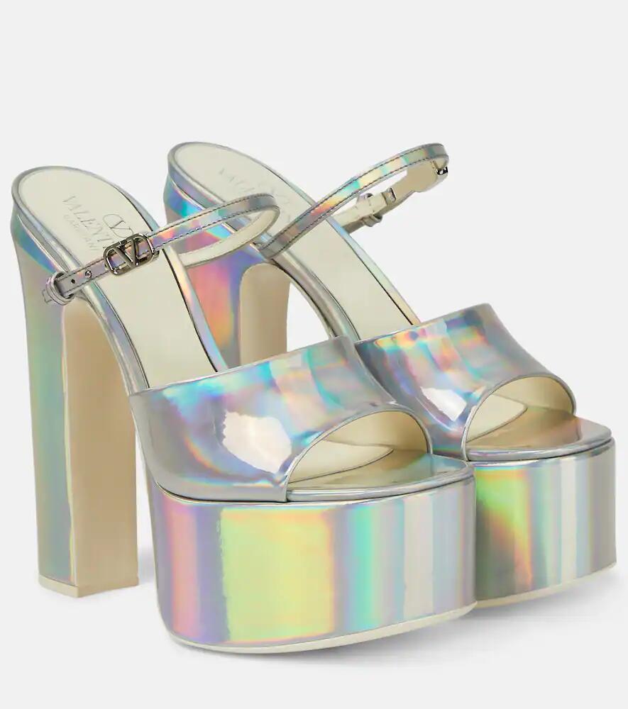 Valentino Garavani VLogo holographic platform sandals Cover