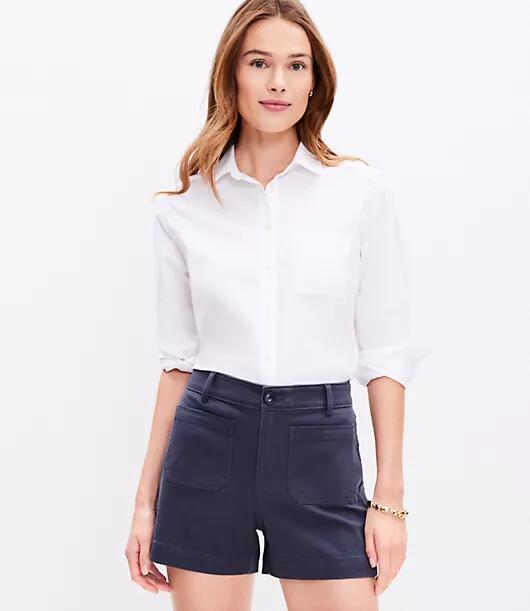 Loft Petite Palmer Shorts in Twill Cover