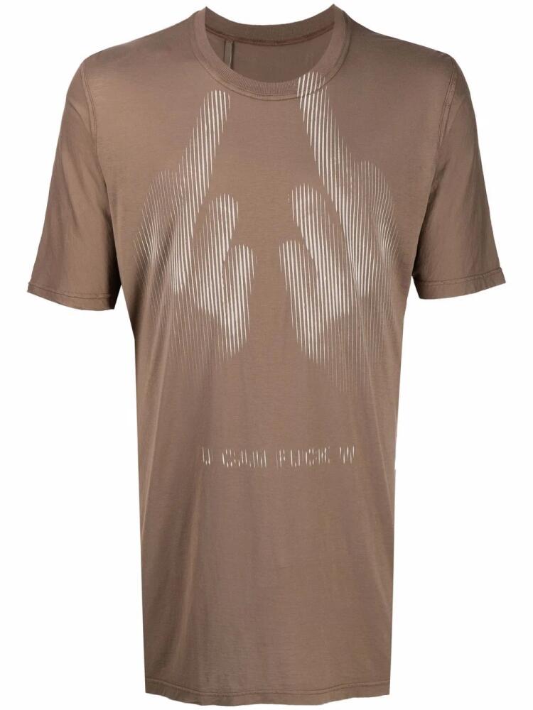 11 By Boris Bidjan Saberi graphic-print T-shirt - Brown Cover