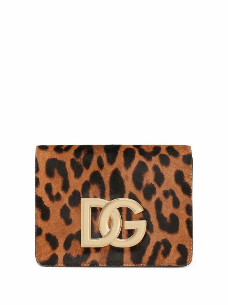 Dolce & Gabbana 3.5 leopard-print crossbody bag - Brown Cover