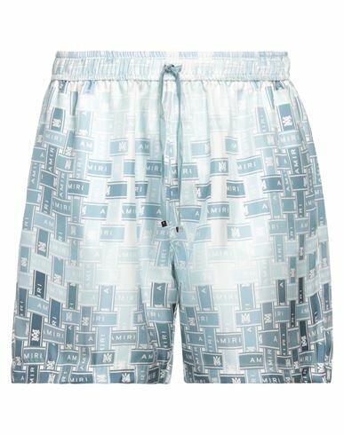 Amiri Man Shorts & Bermuda Shorts Sky blue Silk Cover