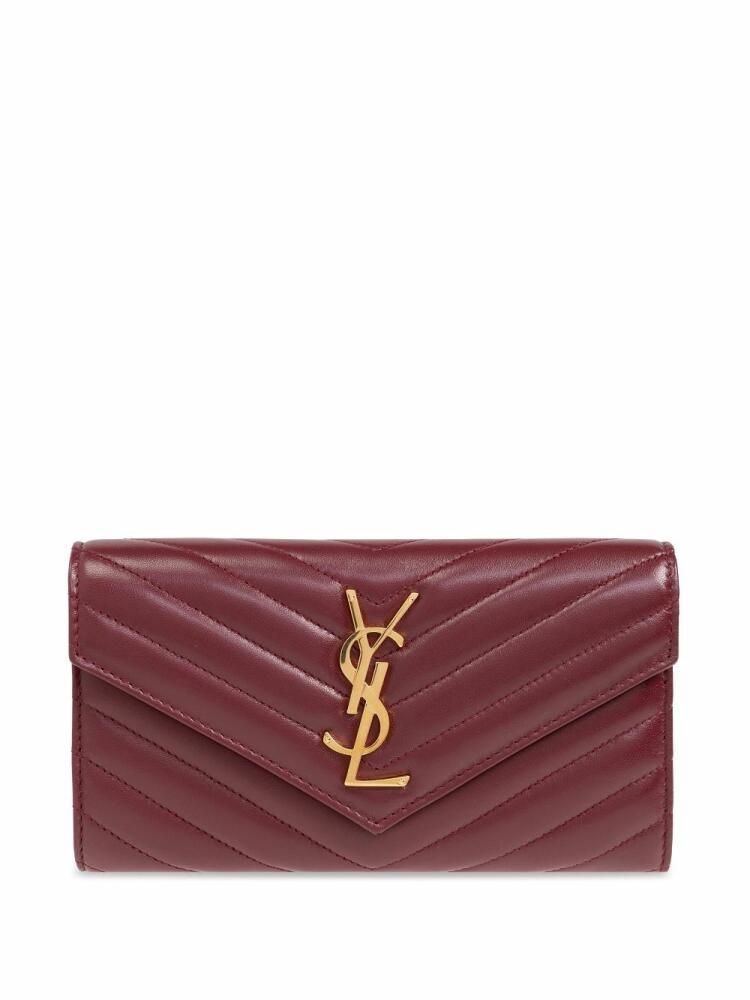 Saint Laurent Cassandre matelassé wallet - Red Cover