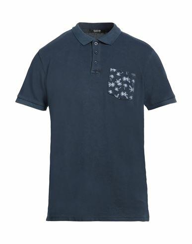 Bomboogie Man Polo shirt Navy blue Cotton, Elastane Cover