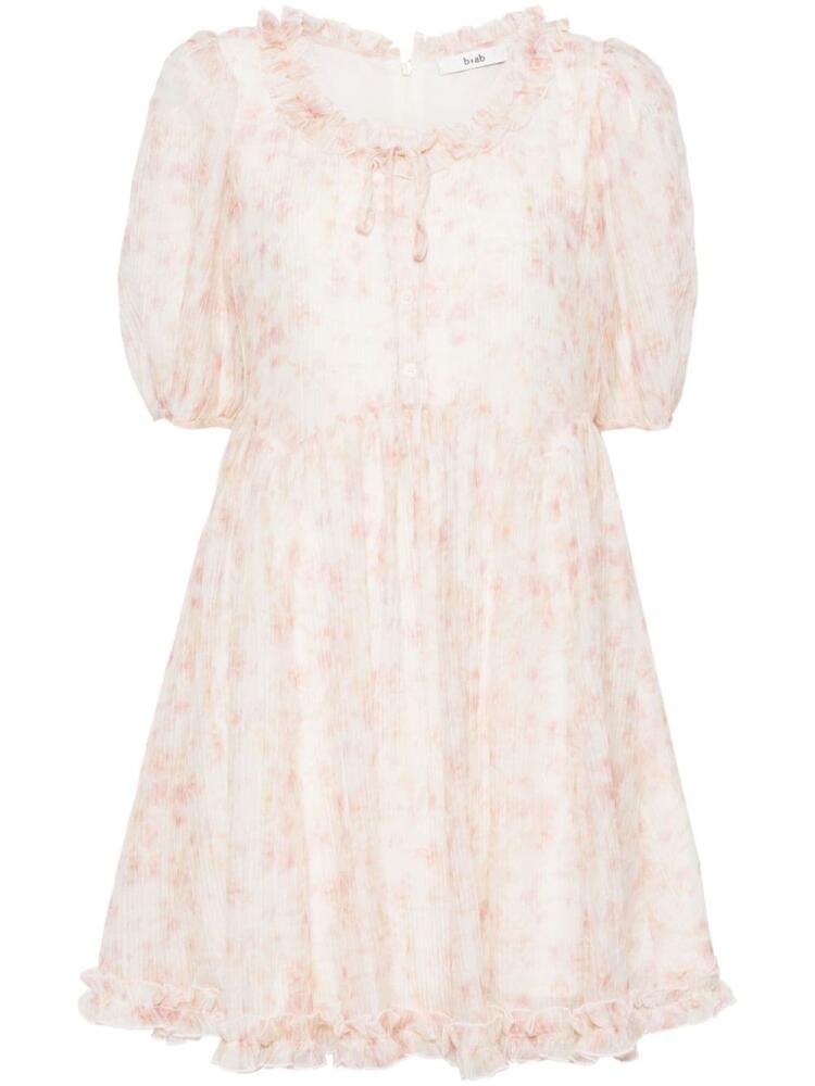 b+ab tie-dye plissé minidress - Pink Cover