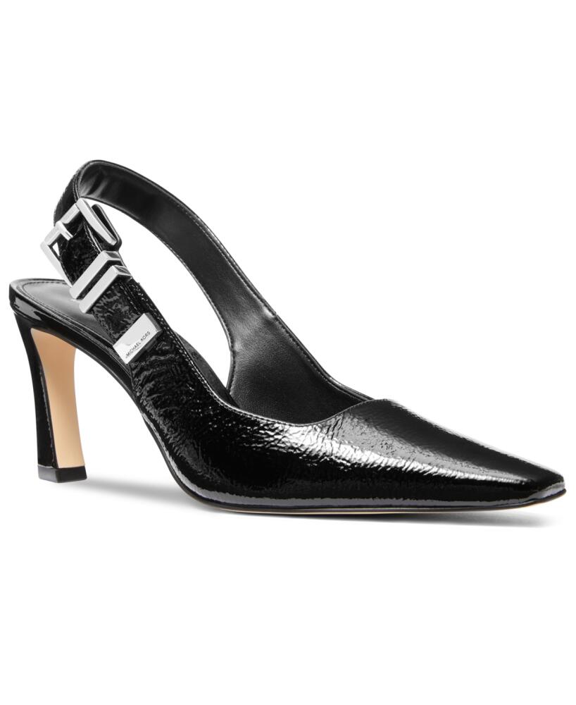 Michael Michael Kors Women's Darrington Leather Slingback Pumps - Black Cover