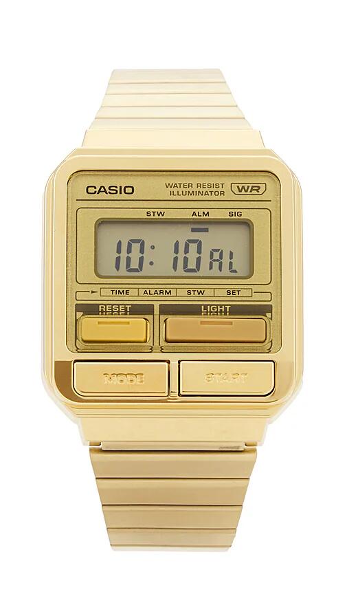 Casio Vintage A120 Series Watch in Metallic Gold Cover