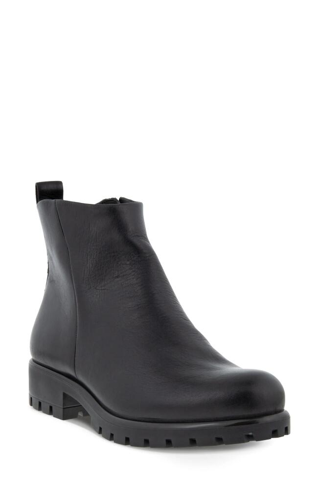 ECCO Modtray Water Resistant Ankle Boot in Black Leather Cover