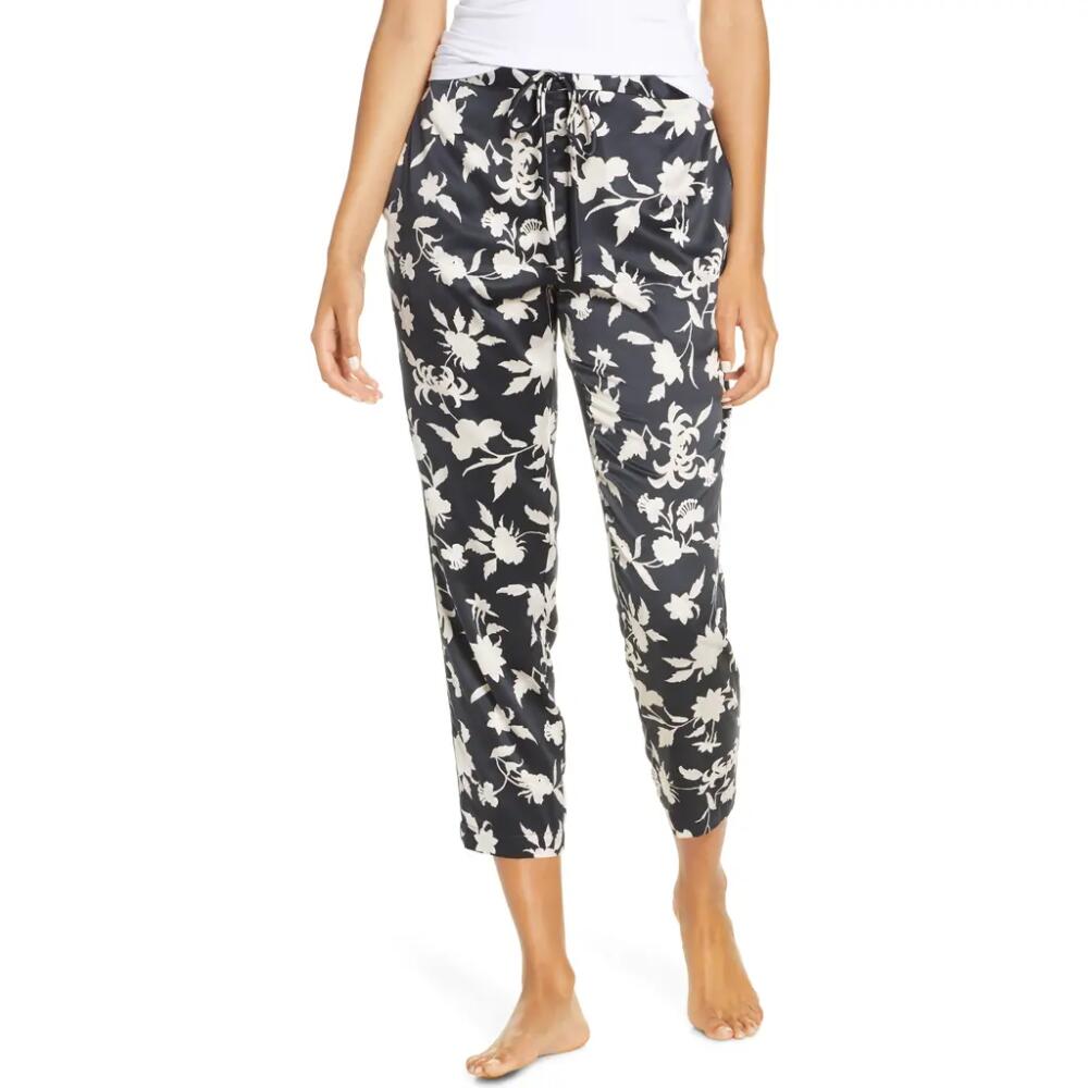 Natori Fiesta Crop Pajama Pants in Bkc Black/Cocoon Cover