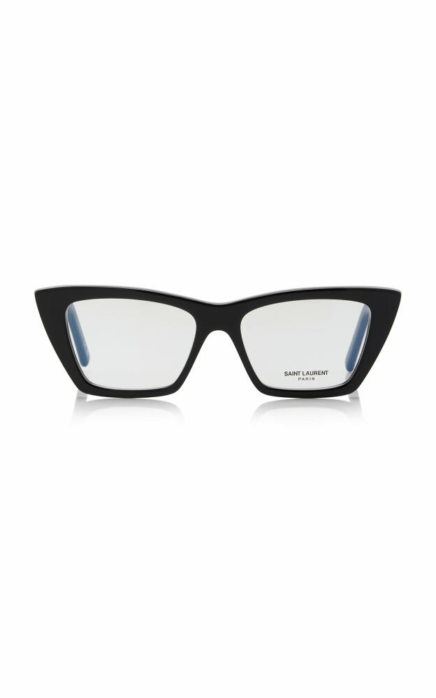 Saint Laurent - Mica Cat-Eye Acetate Glasses - Black Cover