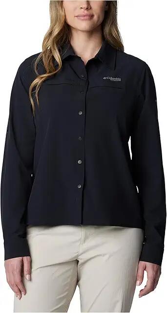 Columbia Summit Valley Woven Long Sleeve Shirt (Black) Women's Long Sleeve Button Up Cover