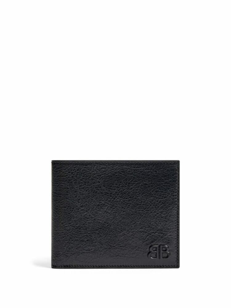 Balenciaga Monaco logo-plaque leather wallet - Black Cover