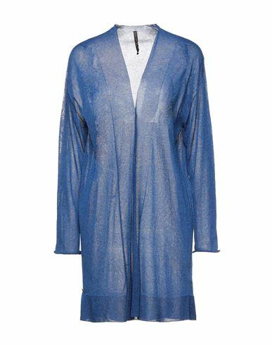 Manila Grace Woman Cardigan Blue Viscose, Polyester Cover