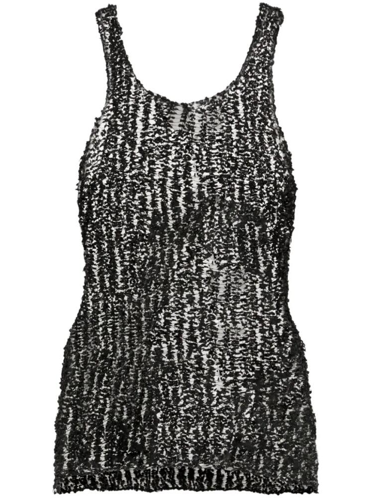 Maison Margiela sheer open tank top - Black Cover