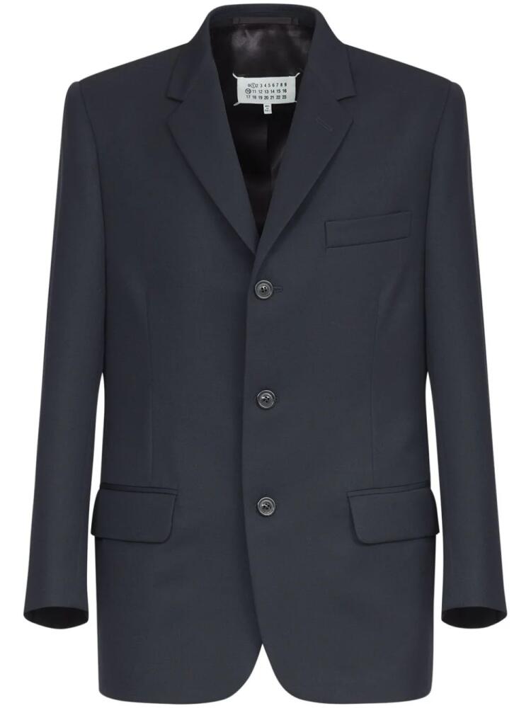 Maison Margiela single-breasted wool blazer - Blue Cover