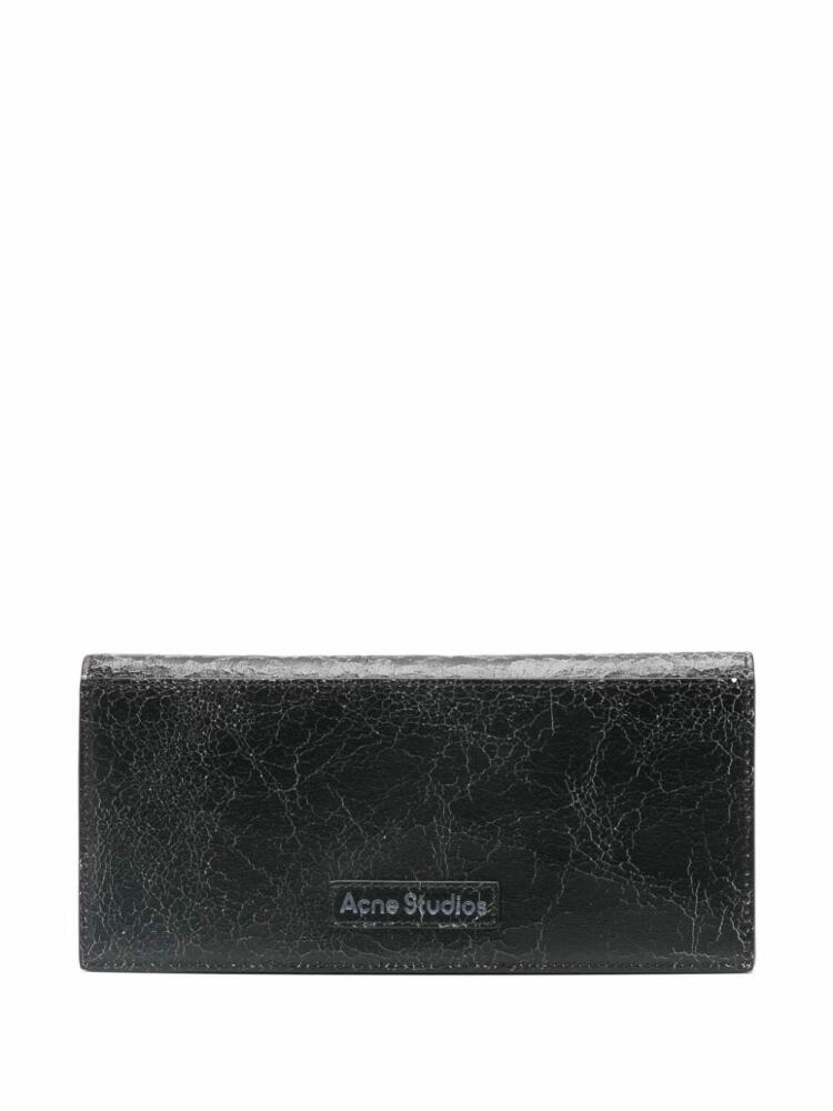 Acne Studios logo-patch leather wallet - Black Cover