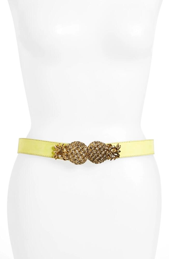 Raina Pina Leather Belt in Yellow Cover