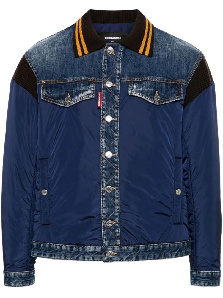 DSQUARED2 panelled bomber jacket - Blue Cover