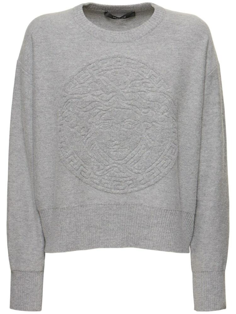 VERSACE Knit Sweater W/ Medusa Logo Cover