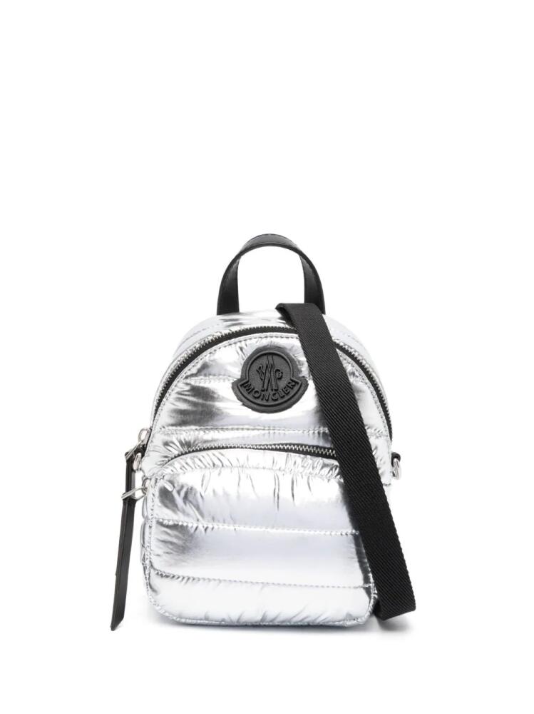 Moncler logo-patch zip-fastening backpack - Silver Cover