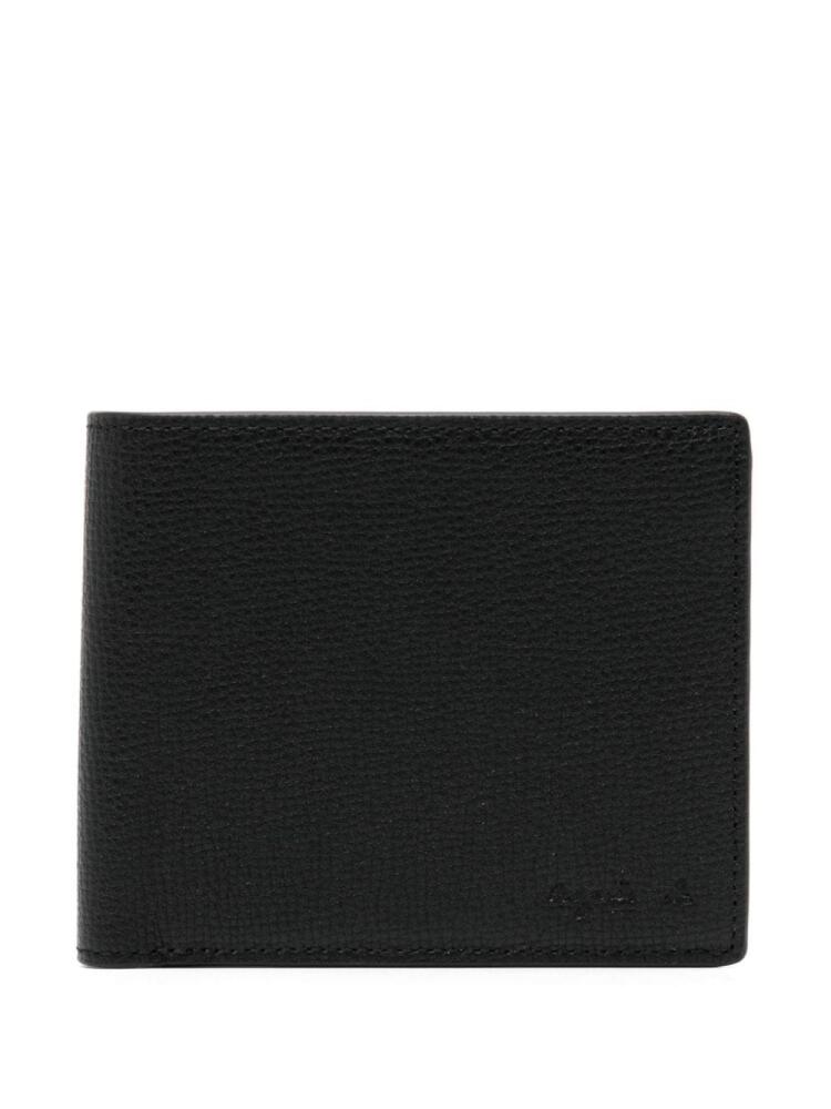 agnès b. grained leather wallet - Black Cover