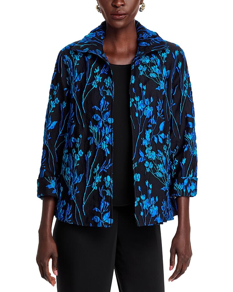 Caroline Rose Floral Jacquard A Line Jacket Cover