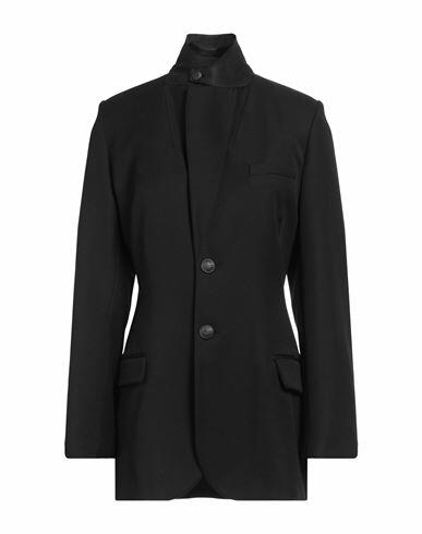 Rag & Bone Woman Blazer Black Virgin Wool, Polyester Cover