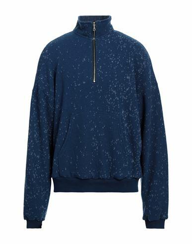 John Elliott Man Sweatshirt Blue Wool, Polyester, Nylon Cover