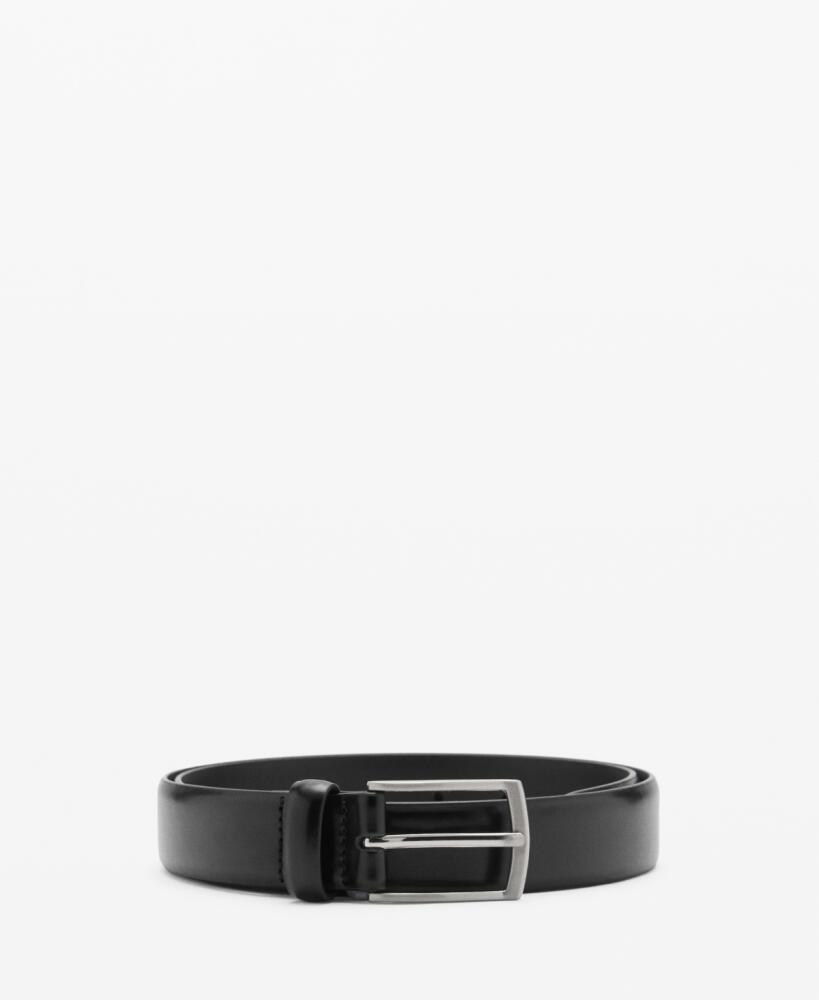 Mango Men's Leather Belt - Black Cover