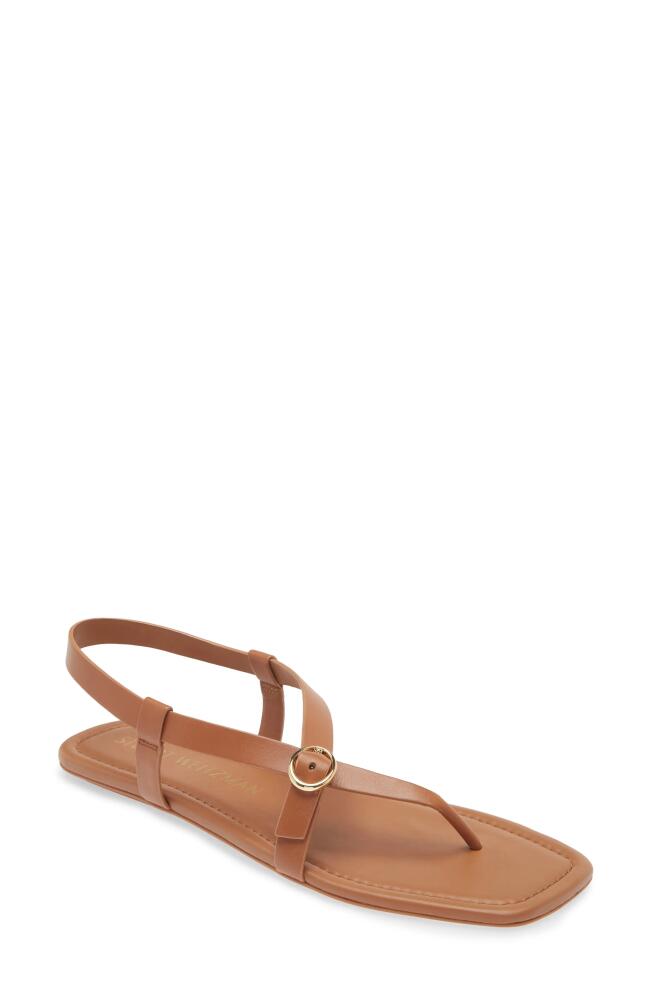 Stuart Weitzman Benni Slingback Flat Sandal in Tan Cover