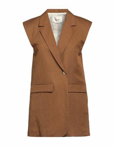 Suoli Woman Blazer Brown Linen, Lyocell, Cotton Cover