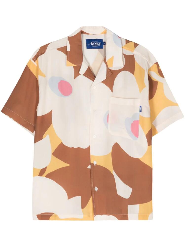 Awake NY floral-print short-sleeve shirt - Neutrals Cover