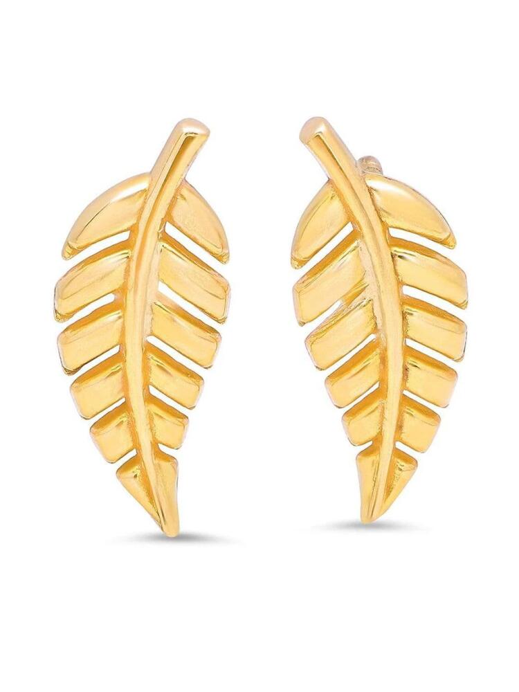 Jennifer Meyer 18kt yellow gold mini leaf stud earrings Cover