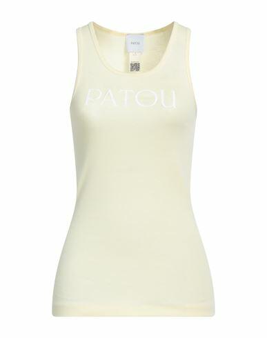 Patou Woman Tank top Light yellow Cotton Cover