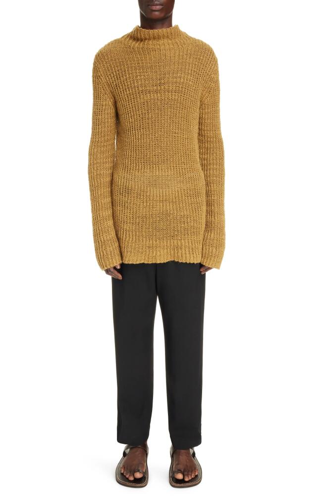 Dries Van Noten Milla Linen Blend Sweater in Cognac 706 Cover