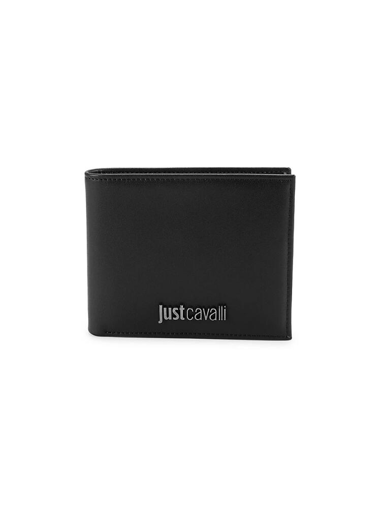 Just Cavalli Men's Logo Leather Wallet - Black Cover