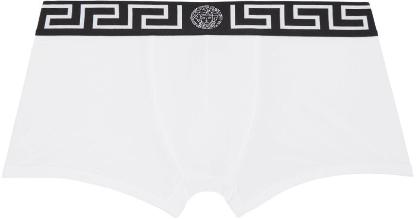 Versace Underwear White Greca Border Boxer Briefs Cover