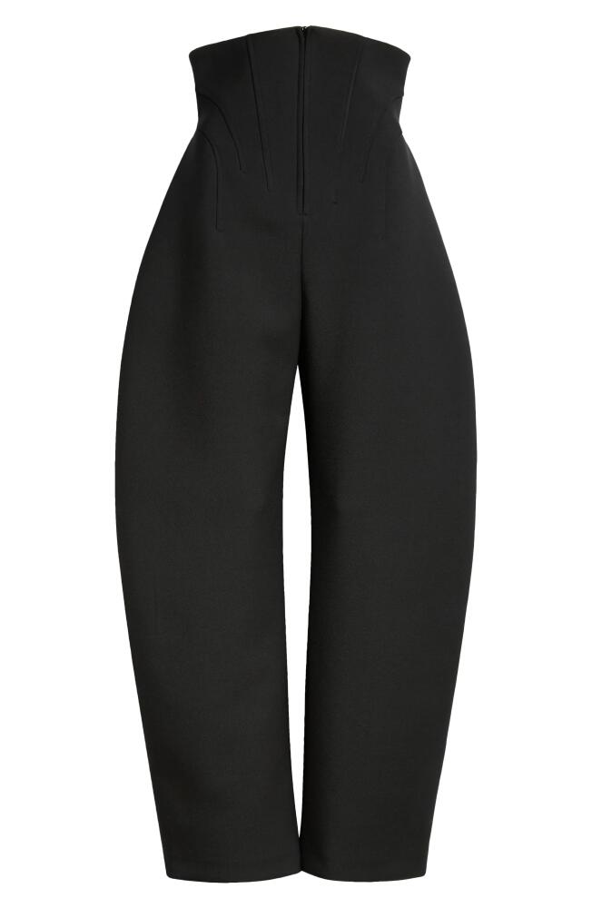 Alaïa Stretch Wool Corset Trousers in Noir Cover